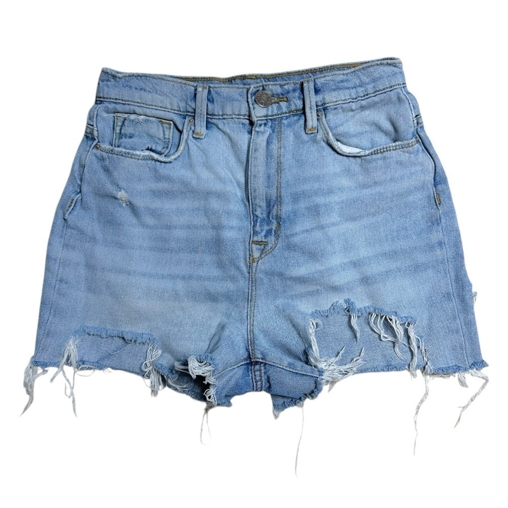 Urban Outfitters BDG Mom High Rise Distressed Denim Shorts Womens 26W